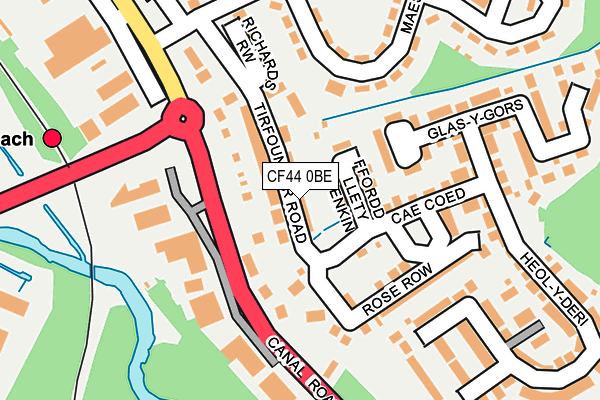 CF44 0BE map - OS OpenMap – Local (Ordnance Survey)