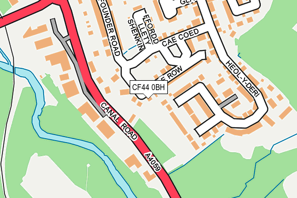 CF44 0BH map - OS OpenMap – Local (Ordnance Survey)