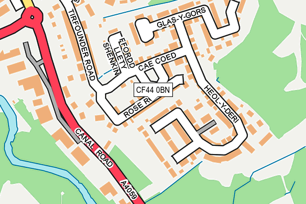 CF44 0BN map - OS OpenMap – Local (Ordnance Survey)