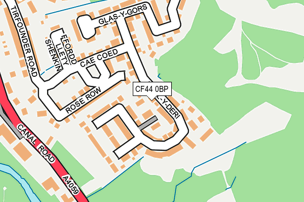 CF44 0BP map - OS OpenMap – Local (Ordnance Survey)