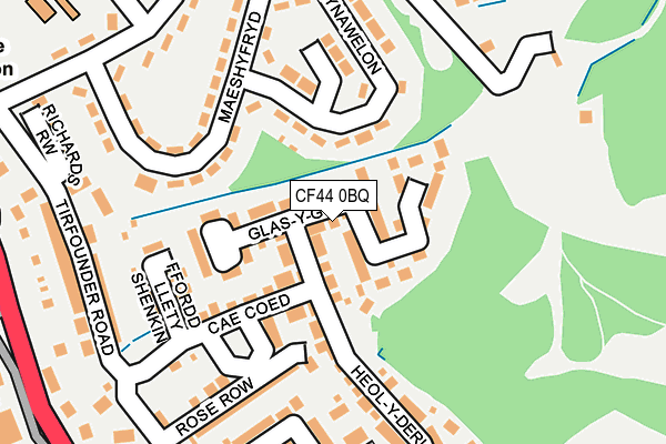 CF44 0BQ map - OS OpenMap – Local (Ordnance Survey)