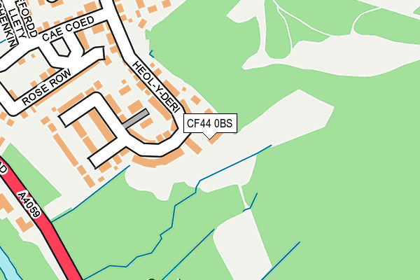 CF44 0BS map - OS OpenMap – Local (Ordnance Survey)