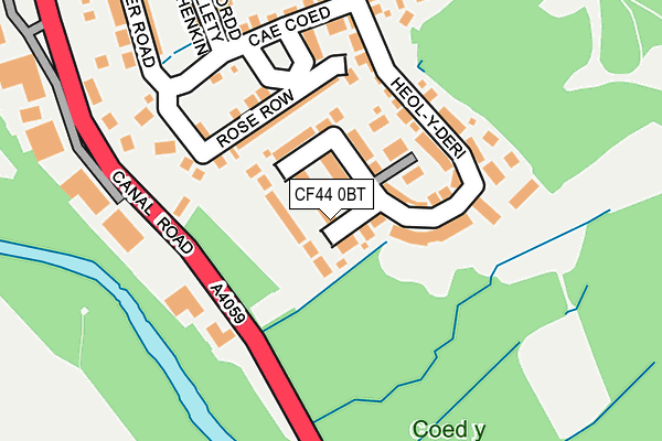 CF44 0BT map - OS OpenMap – Local (Ordnance Survey)