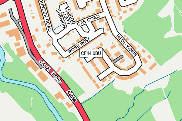 CF44 0BU map - OS OpenMap – Local (Ordnance Survey)