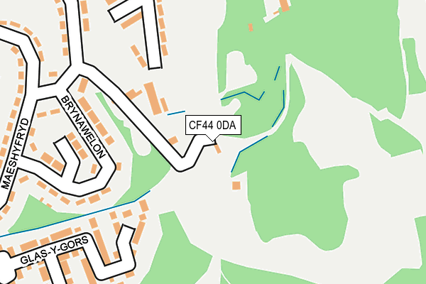 CF44 0DA map - OS OpenMap – Local (Ordnance Survey)