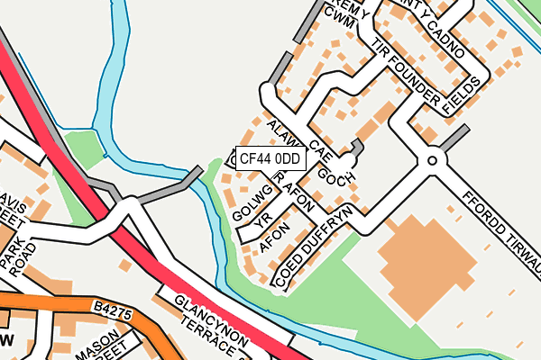 CF44 0DD map - OS OpenMap – Local (Ordnance Survey)