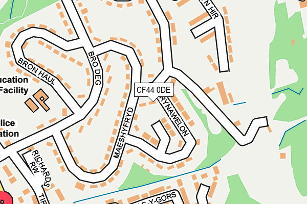 CF44 0DE map - OS OpenMap – Local (Ordnance Survey)