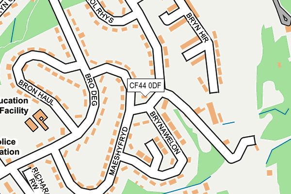CF44 0DF map - OS OpenMap – Local (Ordnance Survey)
