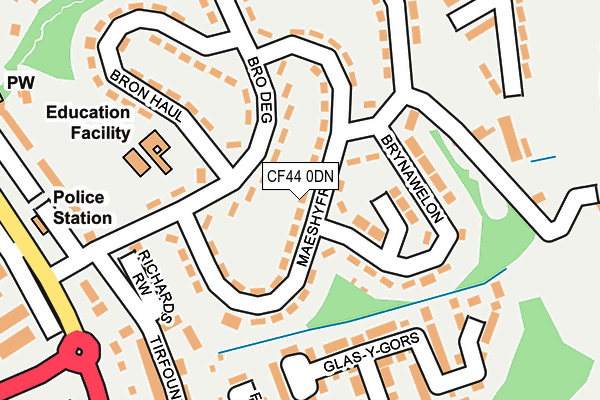 CF44 0DN map - OS OpenMap – Local (Ordnance Survey)