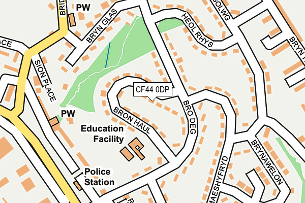 CF44 0DP map - OS OpenMap – Local (Ordnance Survey)