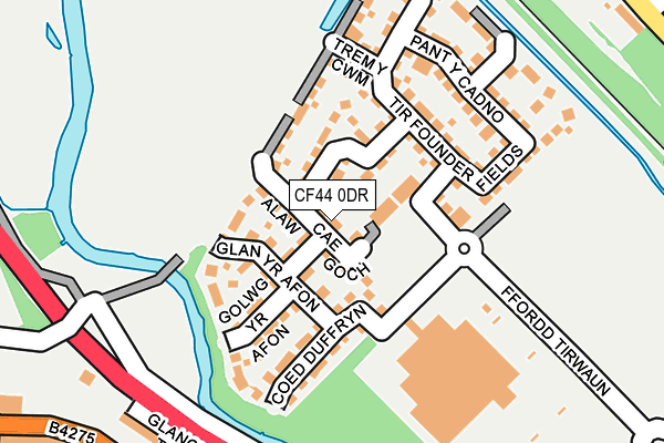 CF44 0DR map - OS OpenMap – Local (Ordnance Survey)