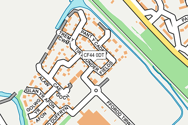 CF44 0DT map - OS OpenMap – Local (Ordnance Survey)