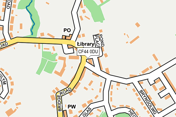 CF44 0DU map - OS OpenMap – Local (Ordnance Survey)