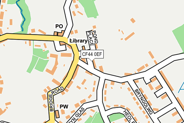 CF44 0EF map - OS OpenMap – Local (Ordnance Survey)