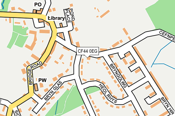 CF44 0EG map - OS OpenMap – Local (Ordnance Survey)