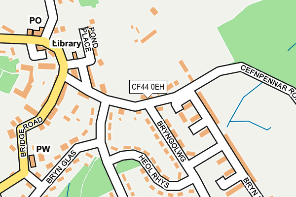 CF44 0EH map - OS OpenMap – Local (Ordnance Survey)