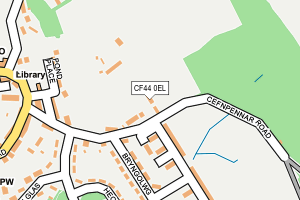 CF44 0EL map - OS OpenMap – Local (Ordnance Survey)
