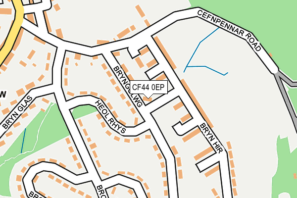 CF44 0EP map - OS OpenMap – Local (Ordnance Survey)