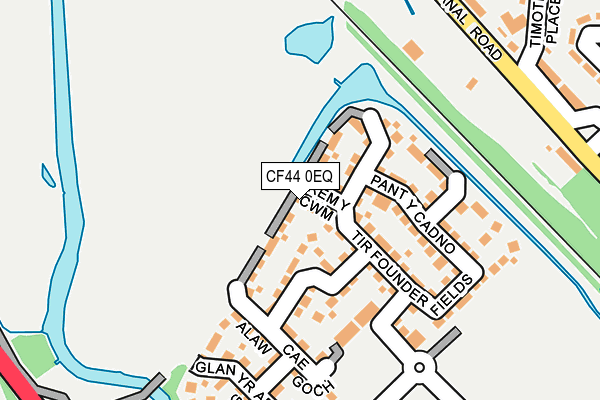 CF44 0EQ map - OS OpenMap – Local (Ordnance Survey)