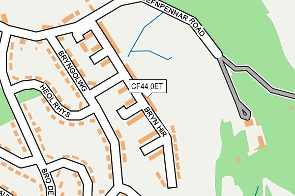 CF44 0ET map - OS OpenMap – Local (Ordnance Survey)
