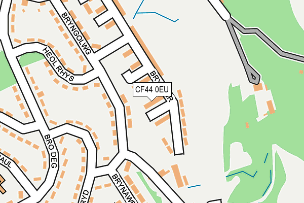 CF44 0EU map - OS OpenMap – Local (Ordnance Survey)