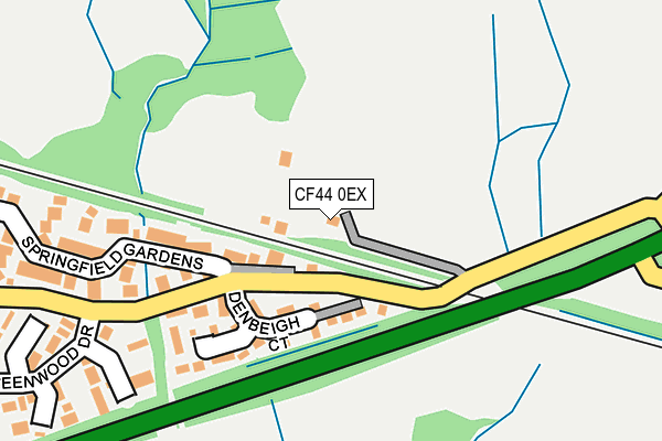 CF44 0EX map - OS OpenMap – Local (Ordnance Survey)