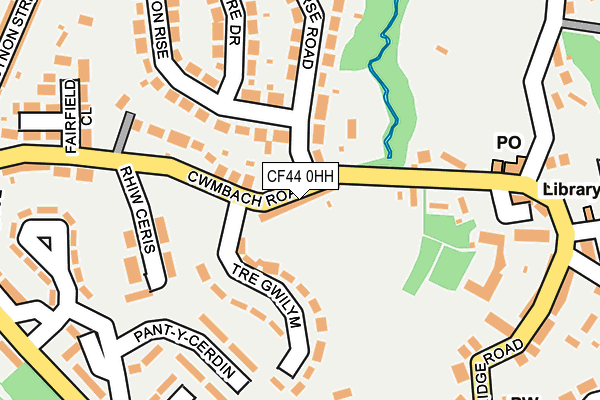 CF44 0HH map - OS OpenMap – Local (Ordnance Survey)