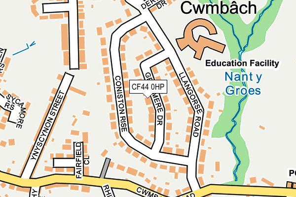 CF44 0HP map - OS OpenMap – Local (Ordnance Survey)