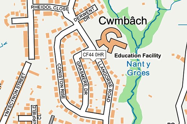 CF44 0HR map - OS OpenMap – Local (Ordnance Survey)