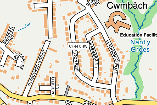 CF44 0HW map - OS OpenMap – Local (Ordnance Survey)