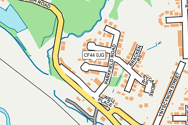 CF44 0JG map - OS OpenMap – Local (Ordnance Survey)