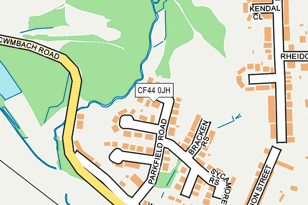 CF44 0JH map - OS OpenMap – Local (Ordnance Survey)