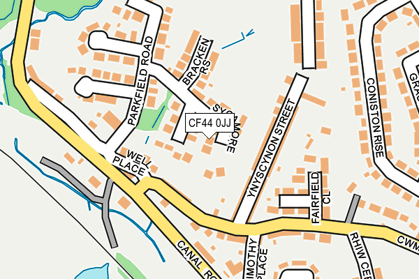 CF44 0JJ map - OS OpenMap – Local (Ordnance Survey)