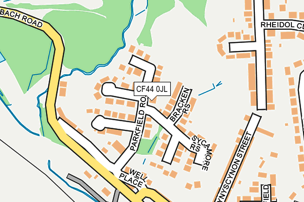 CF44 0JL map - OS OpenMap – Local (Ordnance Survey)