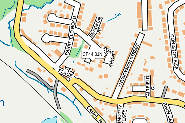 CF44 0JN map - OS OpenMap – Local (Ordnance Survey)