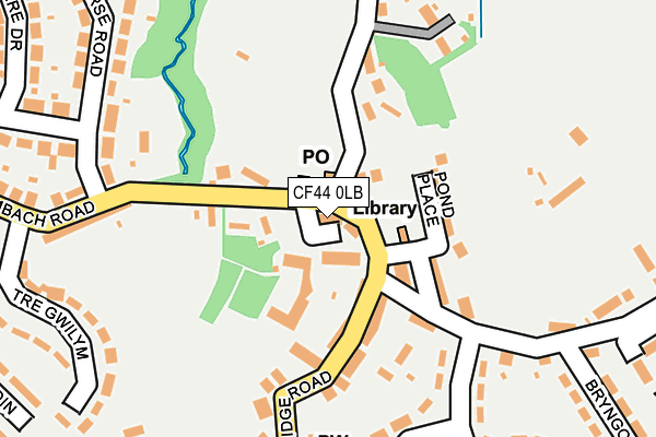 CF44 0LB map - OS OpenMap – Local (Ordnance Survey)