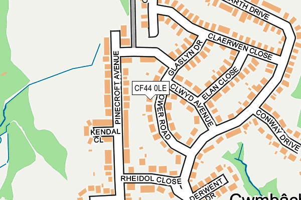 CF44 0LE map - OS OpenMap – Local (Ordnance Survey)