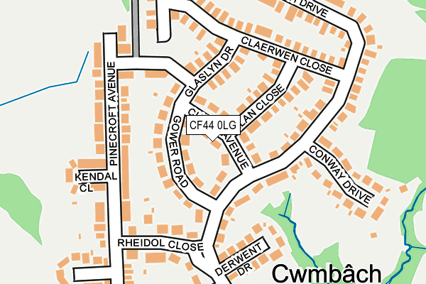 CF44 0LG map - OS OpenMap – Local (Ordnance Survey)