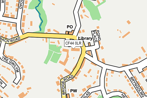 CF44 0LR map - OS OpenMap – Local (Ordnance Survey)