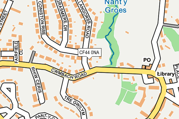 CF44 0NA map - OS OpenMap – Local (Ordnance Survey)