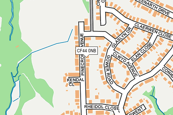 CF44 0NB map - OS OpenMap – Local (Ordnance Survey)