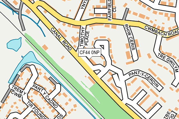 CF44 0NP map - OS OpenMap – Local (Ordnance Survey)