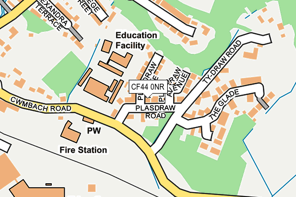 CF44 0NR map - OS OpenMap – Local (Ordnance Survey)