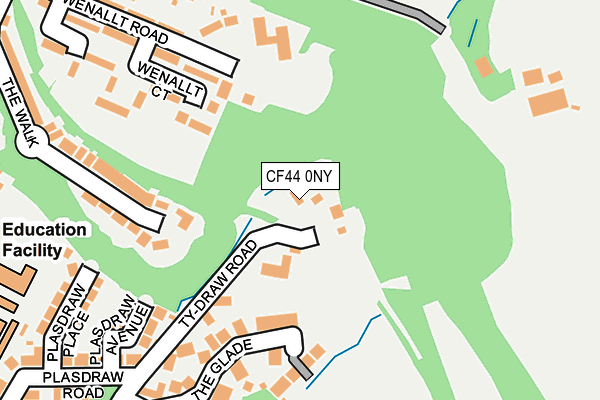 CF44 0NY map - OS OpenMap – Local (Ordnance Survey)