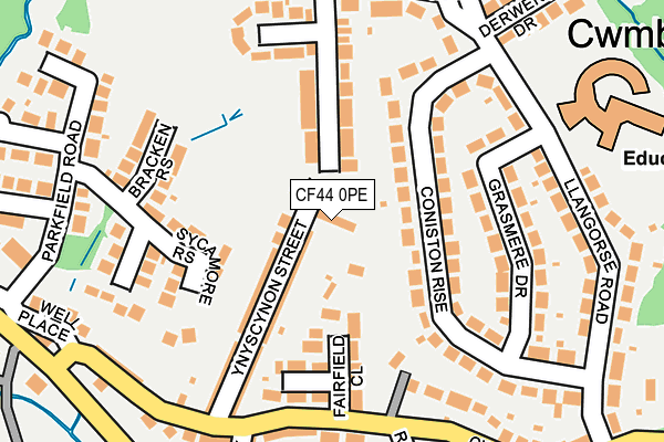 CF44 0PE map - OS OpenMap – Local (Ordnance Survey)