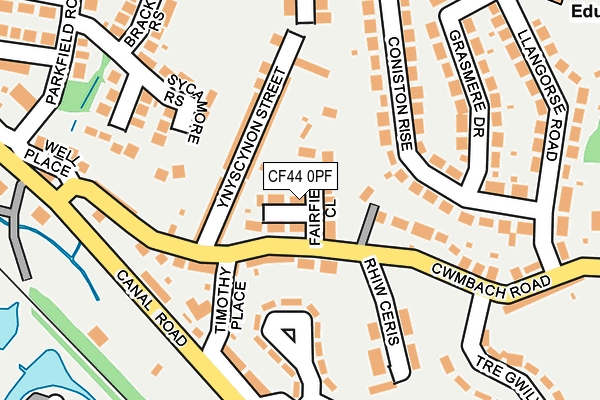 CF44 0PF map - OS OpenMap – Local (Ordnance Survey)