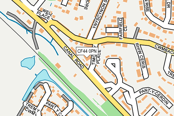 CF44 0PN map - OS OpenMap – Local (Ordnance Survey)