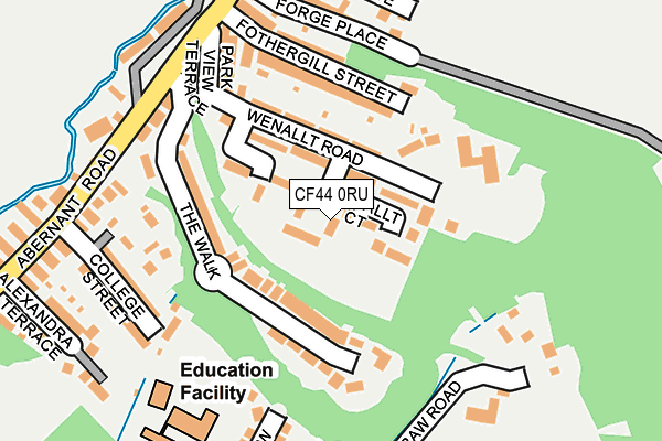 CF44 0RU map - OS OpenMap – Local (Ordnance Survey)