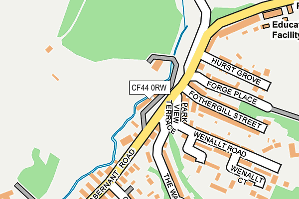 CF44 0RW map - OS OpenMap – Local (Ordnance Survey)