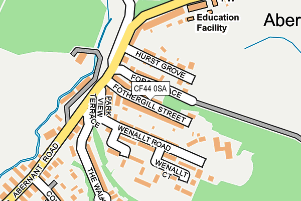 CF44 0SA map - OS OpenMap – Local (Ordnance Survey)